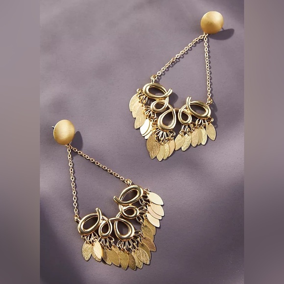 🌺🎉HP🎉🌺 NWT Anthropologie Gold Scroll Chandeliers - Picture 16 of 16